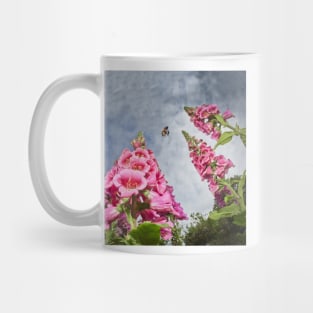 Foxgloves and Bee at Great Dixter House Mug